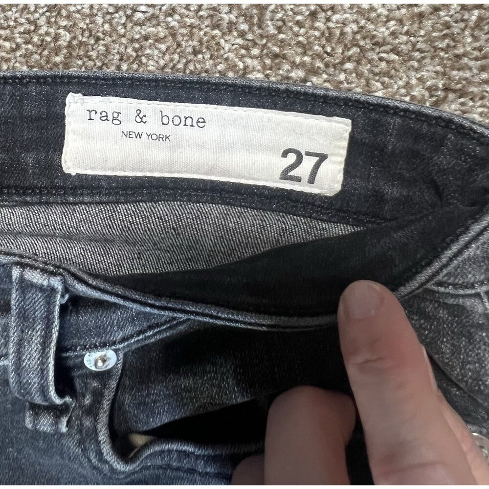 Rag & Bone Women Nina High Rise Ankle Cigarette Jeans size 27 Stretch Zipper - Picture 3 of 13